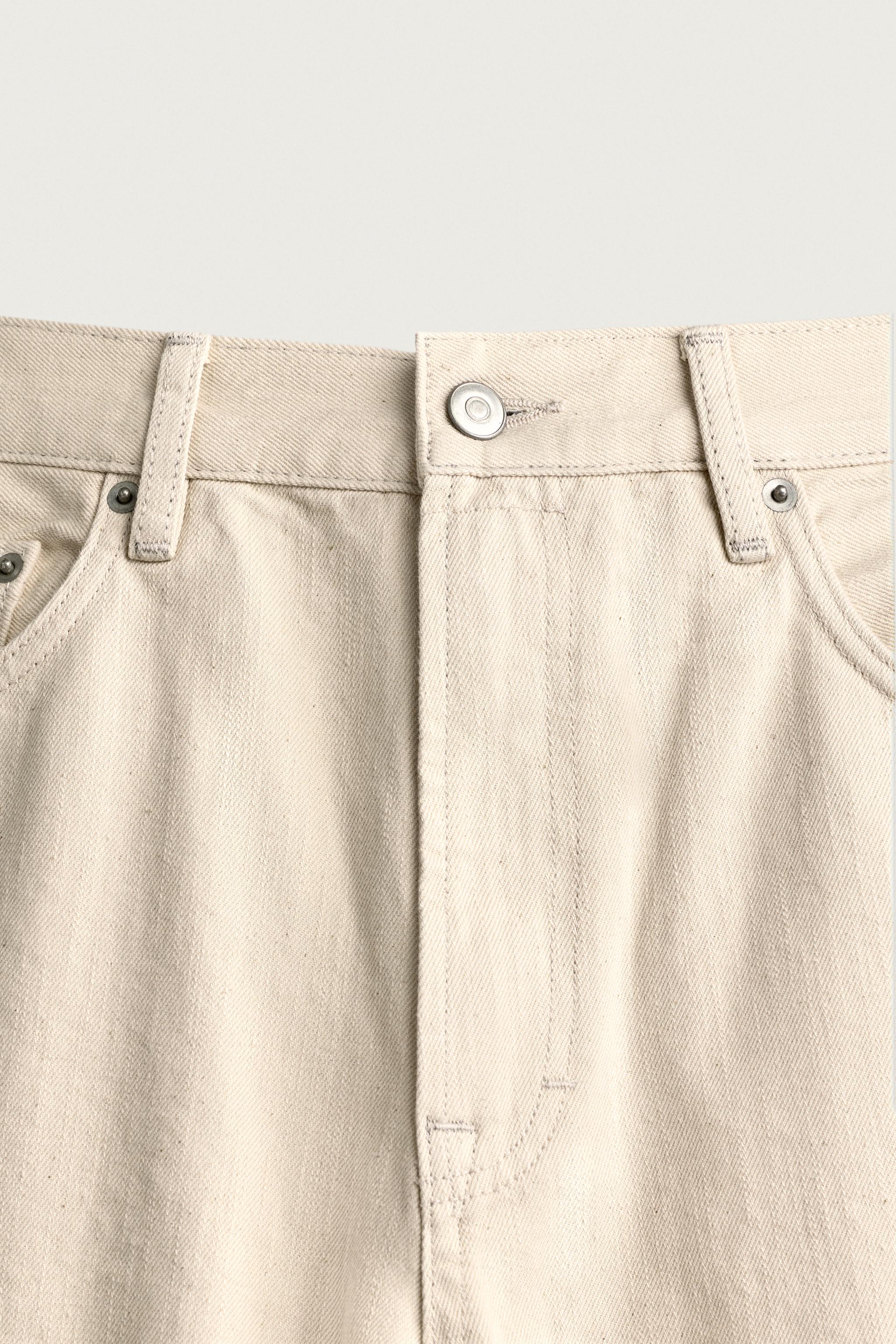 Contrast Cuff Straight Fit Jeans